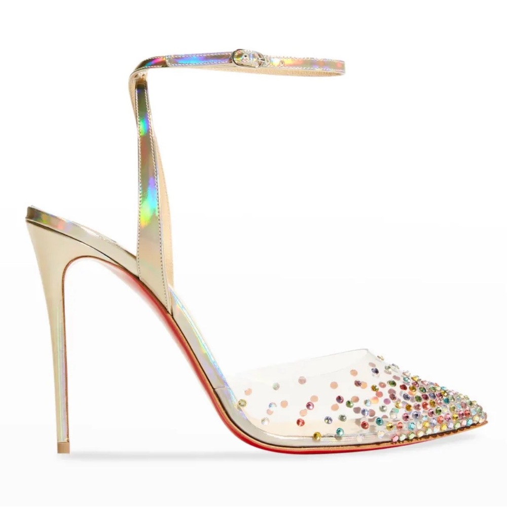 Christian Louboutin Paris - Spikaqueen 100 PVC/Patent Psychic.